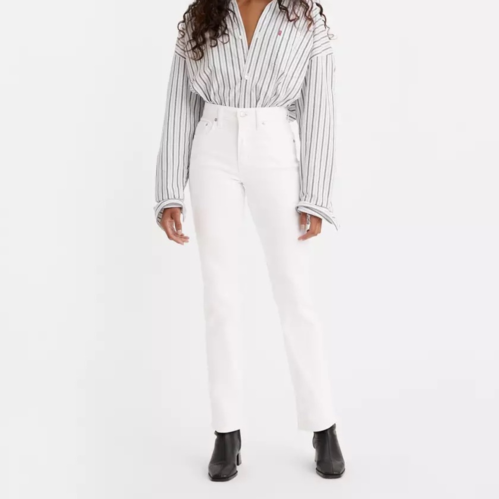 Levi’s 724 High Rise Straight Western White Jeans